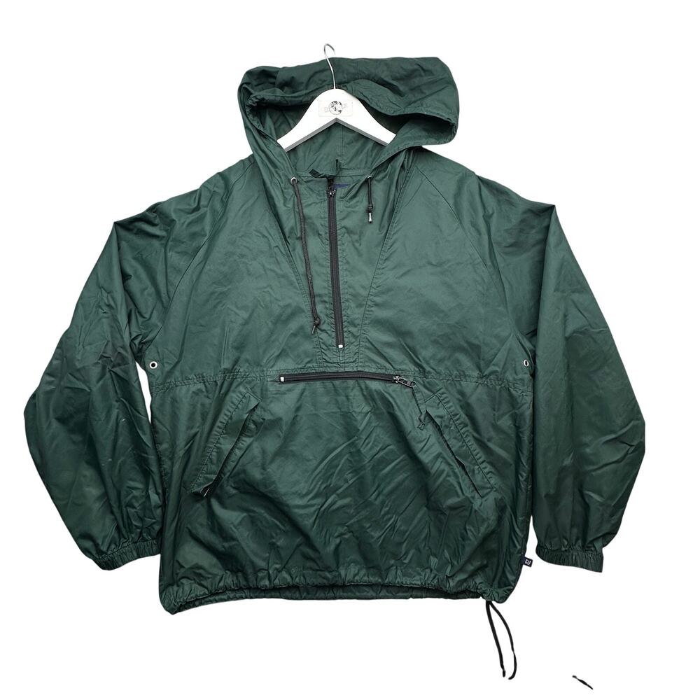Vintage Gap Anorak Windbreaker Hoodie Jacket Mens Large Long Sleeve Pocket Green